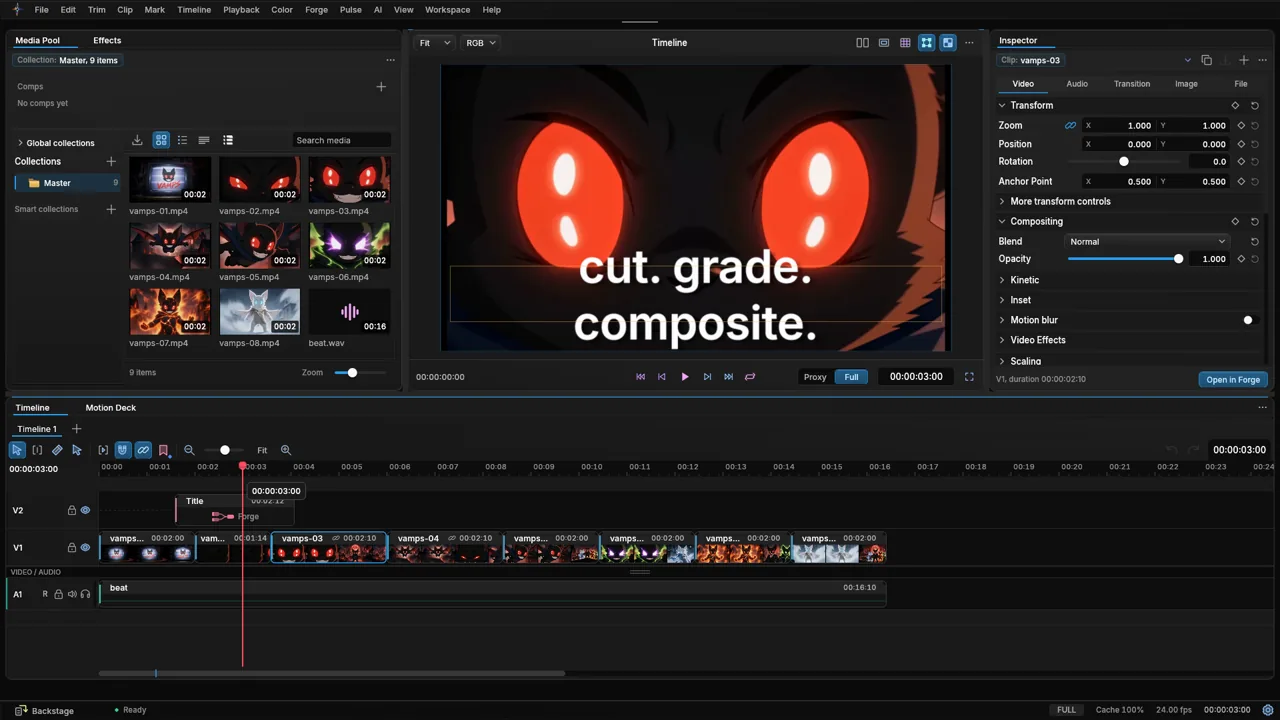 The Edit page